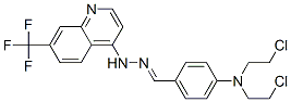 N-[[4-[bis(2-chloroethyl)amino]phenyl]methylideneamino]-7-(trifluorome thyl)quinolin-4-amine Struktur
