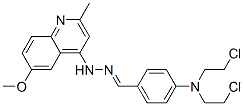N-[[4-[bis(2-chloroethyl)amino]phenyl]methylideneamino]-6-methoxy-2-me thyl-quinolin-4-amine Struktur