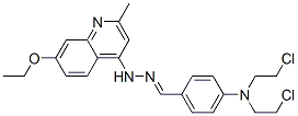 N-[[4-[bis(2-chloroethyl)amino]phenyl]methylideneamino]-7-ethoxy-2-met hyl-quinolin-4-amine Struktur