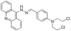 N-[[4-[bis(2-chloroethyl)amino]phenyl]methylideneamino]acridin-9-amine Structure