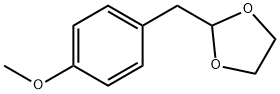 4-(1,3-ジオキソラン-2-イルメチル)アニソール 化学構造式