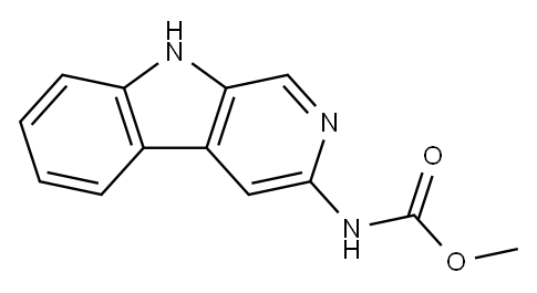 (β-カルボリン-3-イル)カルバミド酸メチル 化学構造式