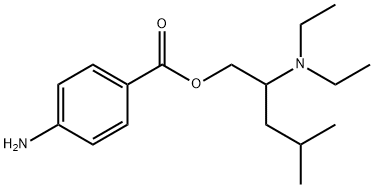 p-アミノ安息香酸2-(ジエチルアミノ)-4-メチルペンチル 化学構造式
