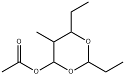 m-Dioxan-4-ol, 2,6-diethyl-5-methyl-, acetate Struktur