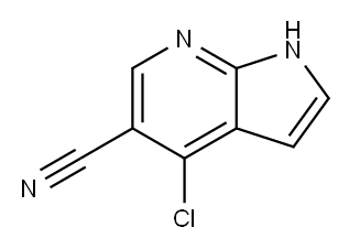 4-氯-1H-吡咯并[2,3-B]吡啶-5-甲腈 结构式