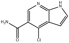4-氯-1H-吡咯并[2,3-B]吡啶-5-羧酰胺 结构式