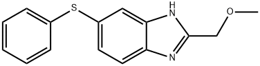 2-(メトキシメチル)-5-(フェニルチオ)-1H-ベンズイミダゾール 化学構造式