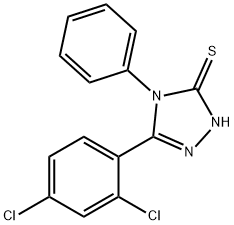 5-(2,4-二氯-苯基)-4-苯基-2,4-二氢-[1,2,4]三唑-3-硫酮 结构式