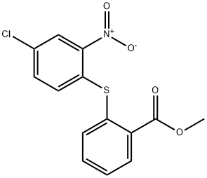 2-[(4-氯-2-硝基-苯基)硫代]苯甲酸甲酯 结构式