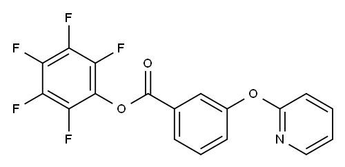3-(ピリド-2-イルオキシ)安息香酸ペンタフルオロフェニル 化学構造式