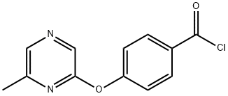 4-(6-甲基吡嗪-2-氧基)苯甲酰氯 结构式