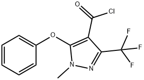1-METHYL-5-PHENOXY-3-(TRIFLUOROMETHYL)-1H-PYRAZOLE-4-CARBONYL CHLORIDE 结构式