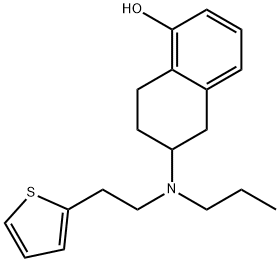 5,6,7,8-四氢-6- [丙基[2-（2-噻吩基）乙基]氨基]-1-萘酚, 92206-54-7, 结构式