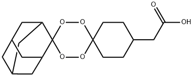 Dispiro[cyclohexane-1,3'-[1,2,4,5]tetroxane-6',2''-tricyclo[3.3.1.13,7]decane]-4-acetic Acid 结构式