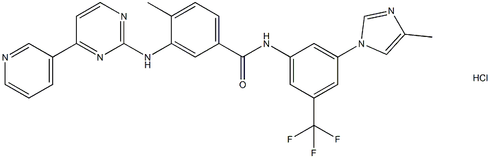尼罗替尼盐酸盐(无水), 923288-95-3, 结构式