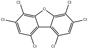 1,3,4,6,7,9-HEXACHLORODIBENZOFURAN, 92341-05-4, 结构式