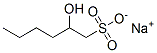 sodium 2-hydroxyhexane-1-sulphonate Struktur
