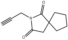 2-(2-Propynyl)-2-azaspiro(4.4)nonane-1,3-dione Struktur