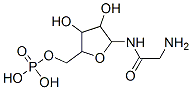 [5-[(2-aminoacetyl)amino]-3,4-dihydroxy-oxolan-2-yl]methoxyphosphonic acid Struktur