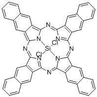 シリコン2,3-ナフタロシアニンジクロリド 化学構造式