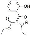 4-Isoxazolecarboxylicacid,3-ethyl-5-(2-hydroxyphenyl)-,ethylester(9CI) Struktur