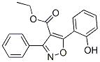 4-Isoxazolecarboxylicacid,5-(2-hydroxyphenyl)-3-phenyl-,ethylester(9CI) Struktur