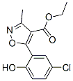 4-Isoxazolecarboxylicacid,5-(5-chloro-2-hydroxyphenyl)-3-methyl-,ethylester(9CI) Struktur
