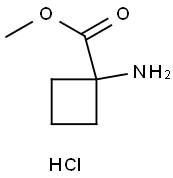 Cyclobutanecarboxylic acid, 1-amino-, methyl ester, hydrochloride (9CI) Struktur