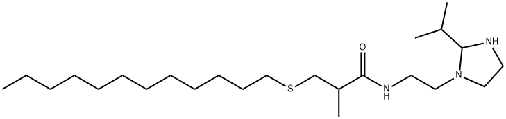 3-(dodecylthio)-2-methyl-N-[2-[2-(1-methylethyl)-1-imidazolidinyl]ethyl]-Propanamide Struktur