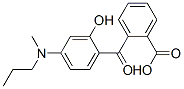 4-(N-メチル-N-プロピルアミノ)-2-ヒドロキシ-2'-カルボキシベンゾフェノン 化学構造式