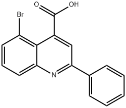 5-BROMO-2-PHENYLQUINOLINE-4-CARBOXYLIC ACID 结构式