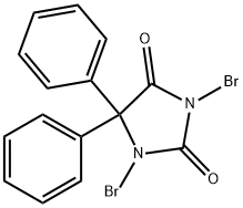 1,3-dibromo-5,5-diphenylimidazolidine-2,4-dione Struktur