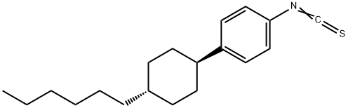 4-(4-ヘキシルシクロヘキシル)フェニルイソチオシアナート 化学構造式