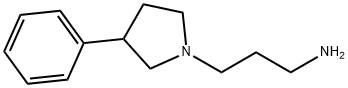 [3-(3-フェニルピロリジン-1-イル)プロピル]アミン 化学構造式