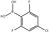 4-CHLORO-2,6-DIFLUOROPHENYLBORONIC ACID, 925911-61-1, 结构式