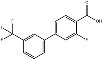 2-Fluoro-4-(3-trifluoroMethylphenyl)benzoic acid 结构式