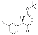 N-BOC-2-(3'-クロロフェニル)-D-グリシン 化学構造式