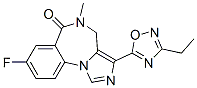 3-(3-Ethyl-1,2,4-oxadiazol-5-yl)-8-fluoro-4,5-dihydro-5-methyl-6H-imidazo[1,5-a][1,4]benzodiazepin-6-one Struktur