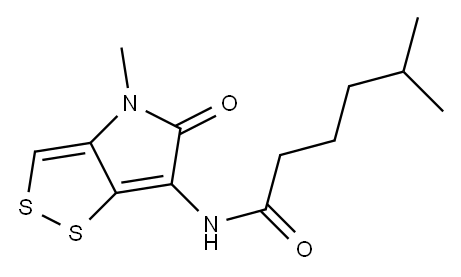 N-(4,5-Dihydro-4-methyl-5-oxo-1,2-dithiolo[4,3-b]pyrrol-6-yl)-5-methylhexanamide Structure
