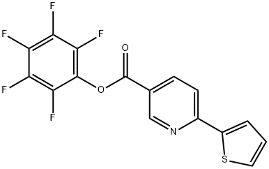 6-チエン-2-イルニコチン酸ペンタフルオロフェニル 化学構造式
