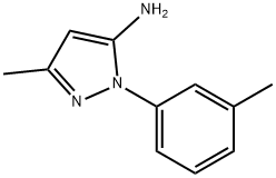 3-メチル-1-メタ-トリル-1H-ピラゾール-5-アミン 化学構造式