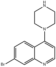 7-BROMO-4-(PIPERAZIN-1-YL)QUINOLINE 结构式