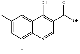 8-CHLORO-4-HYDROXY-6-METHYLQUINOLINE-3-CARBOXYLIC ACID 结构式