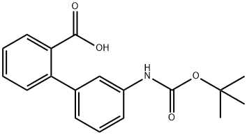3'-((叔丁氧基羰基)氨基)-[1,1'-联苯]-2-羧酸 结构式