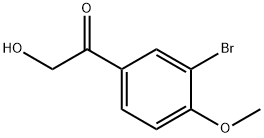 1-(3-BROMO-4-METHOXYPHENYL)-2-HYDROXYETHANONE 结构式