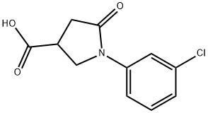 1-(3-氯苯)-5-氧代吡咯烷-3-羧酸, 92847-41-1, 结构式