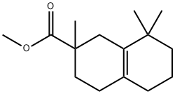 1,2,3,4,5,6,7,8-オクタヒドロ-2,8,8-トリメチル-2-ナフタレンカルボン酸メチル 化学構造式