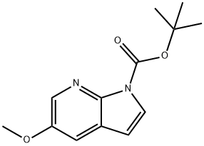5-METHOXY-PYRROLO[2,3-B]PYRIDINE-1-CARBOXYLICACIDTERT-BUTYLESTER 结构式