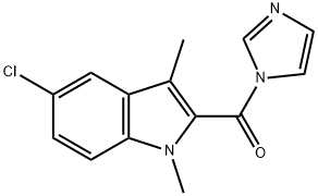 (5-CHLORO-1,3-DIMETHYL-1H-INDOL-2-YL)-1H-IMIDAZOL-1-YL-METHANONE 结构式