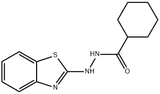 CYCLOHEXANECARBOXYLIC ACID, 2-(2-BENZOTHIAZOLYL)HYDRAZIDE 结构式
